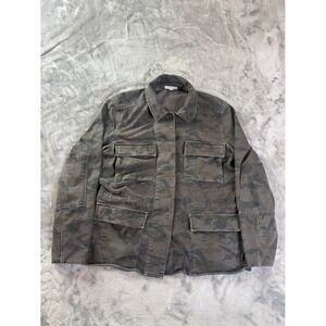 Standard James Perse Jacket Mens M Multicolor Reinforced Elbow Patches Camo